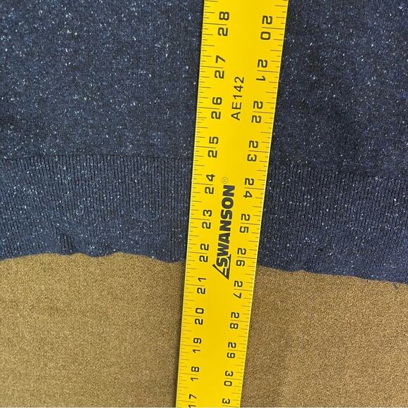 Banana Republic Sweater Mens Medium Blue Tweed Wool Silk Crew Neck Speckled - Picture 10 of 10